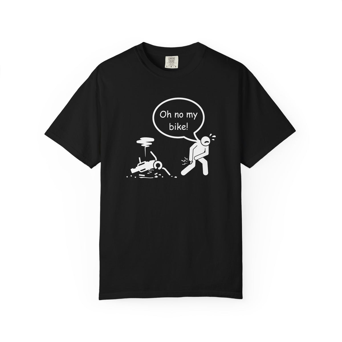 Non UK Sales Motorbike t-shirt  (Oh no my bike)  Dropped W/B