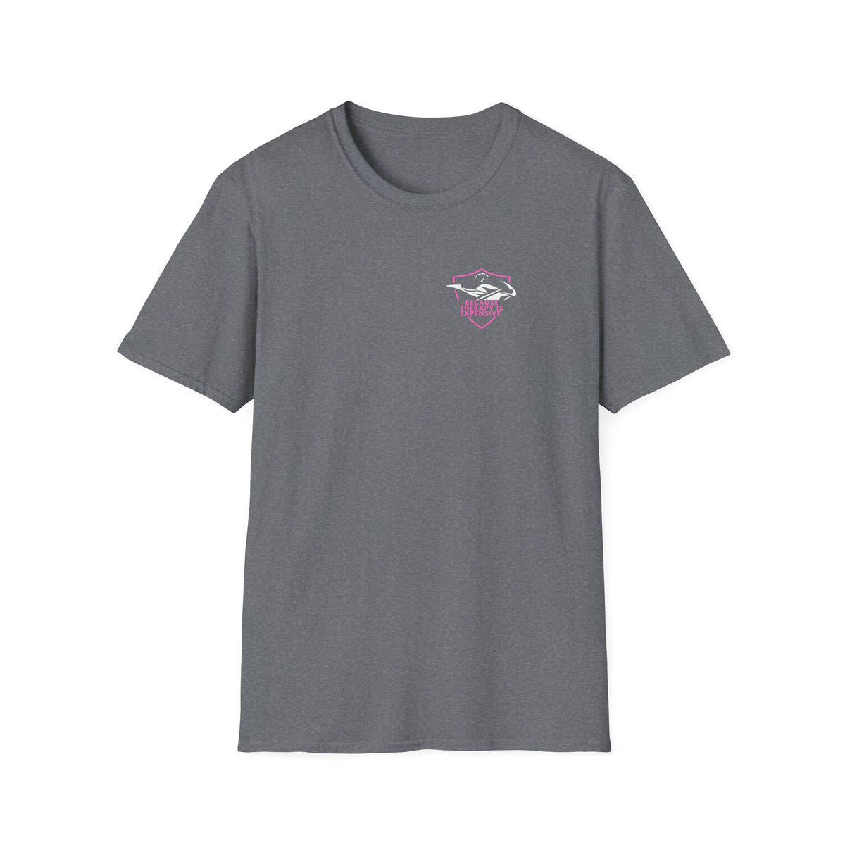 Motorbike T-shirt with 'Because Therapy is Expensive' (2) Small Logo