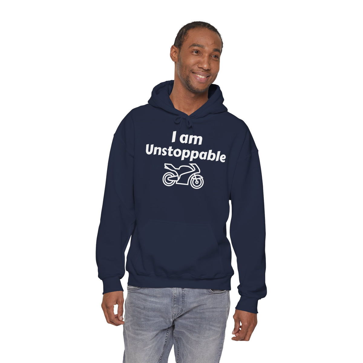 Motorcycle Hoodie — I Am Unstoppable / No, Wait Unstable Funny Biker Pullover