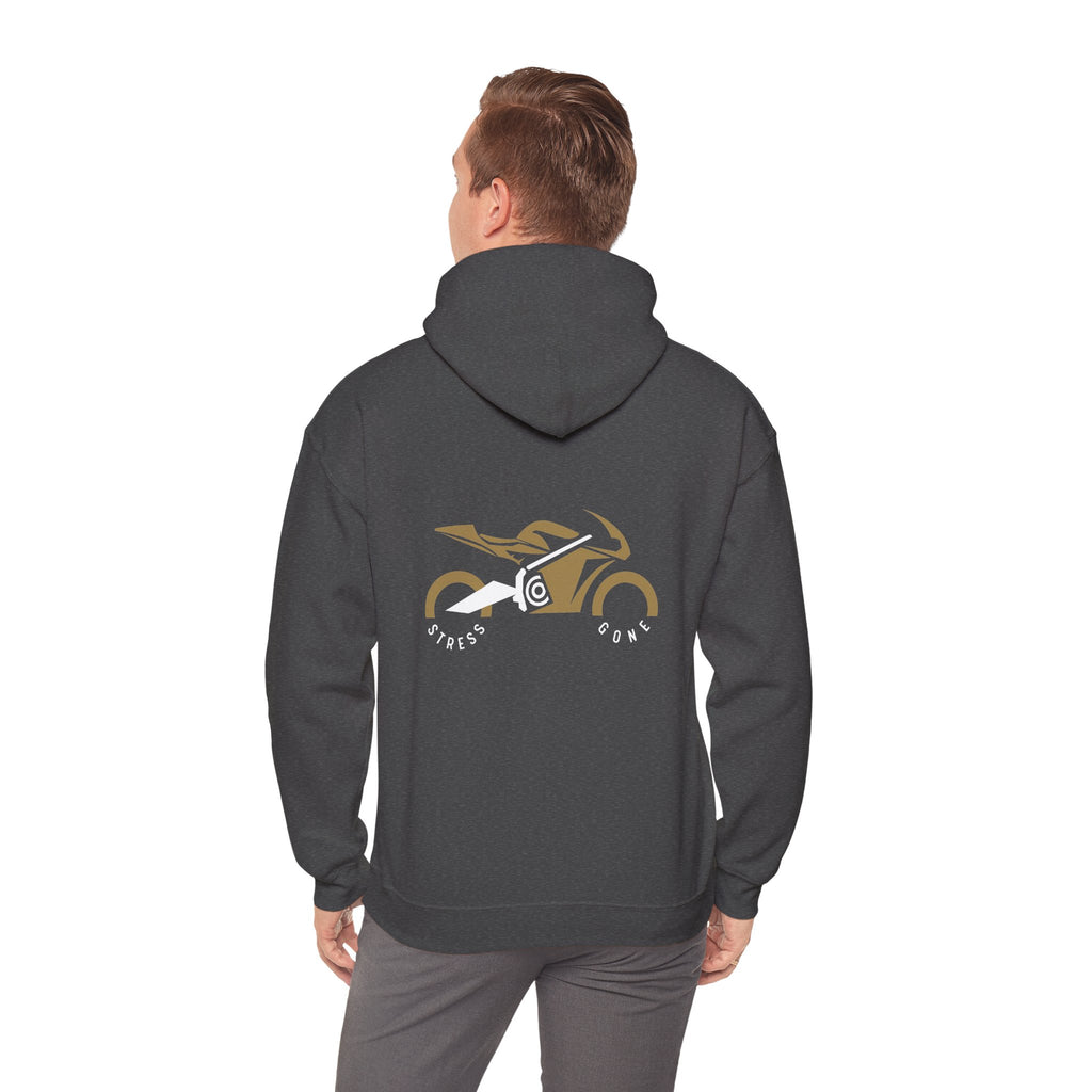 Non UK Sales Hooded Sweatshirt (Stress gone) G/B