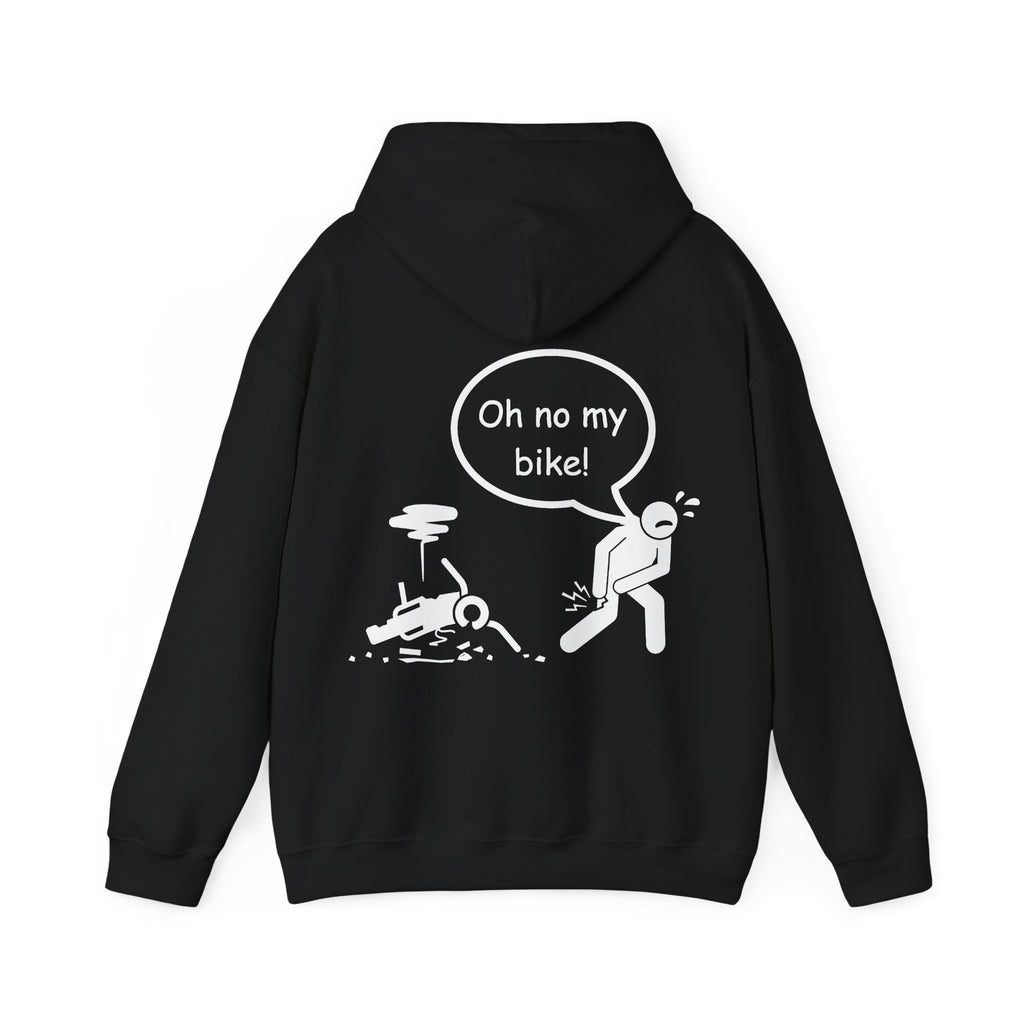 Unisex Heavy Blend™ Hooded Sweatshirt (Oh No My Bike 2) Back