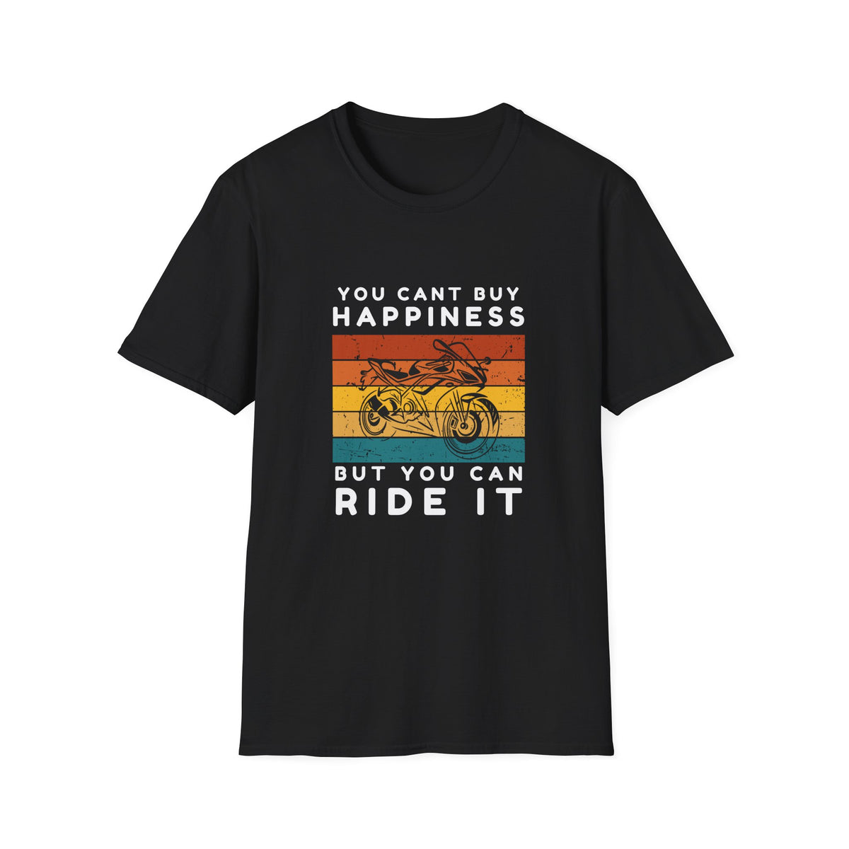 Motorbike T-shirt with You Cant Buy Happiness, But You Can Ride It' (2)