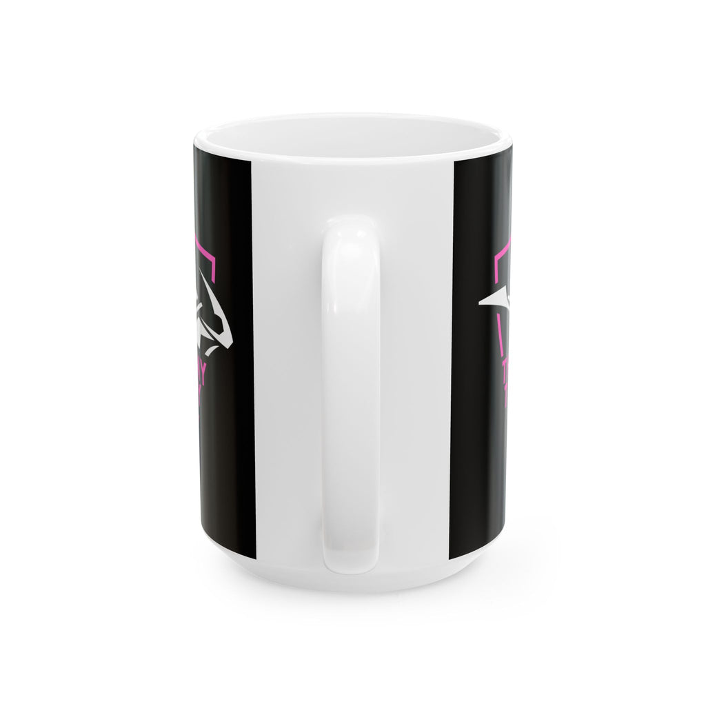 Non UK Sales 11oz And 15oz White Mug With (This is my therapy) pink