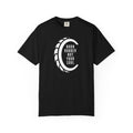Non UK Sales Motorbike t-shirt  (Burn rubber, Not your soul) Words W/B