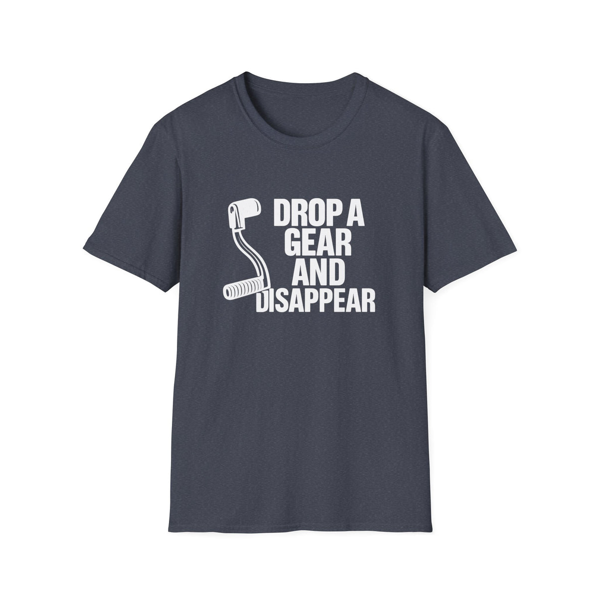 Motorbike T-shirt with 'Drop a gear and disappear'