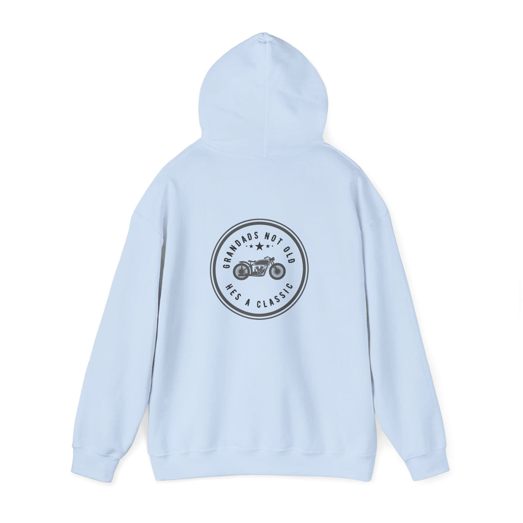 Non UK Sales Hooded Sweatshirt (Grandads not old, Hes a classic) B/W