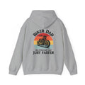 Unisex Heavy Blend™ Hooded Sweatshirt (Biker Dad, Like A Normal Dad Just Faster) 1 Back