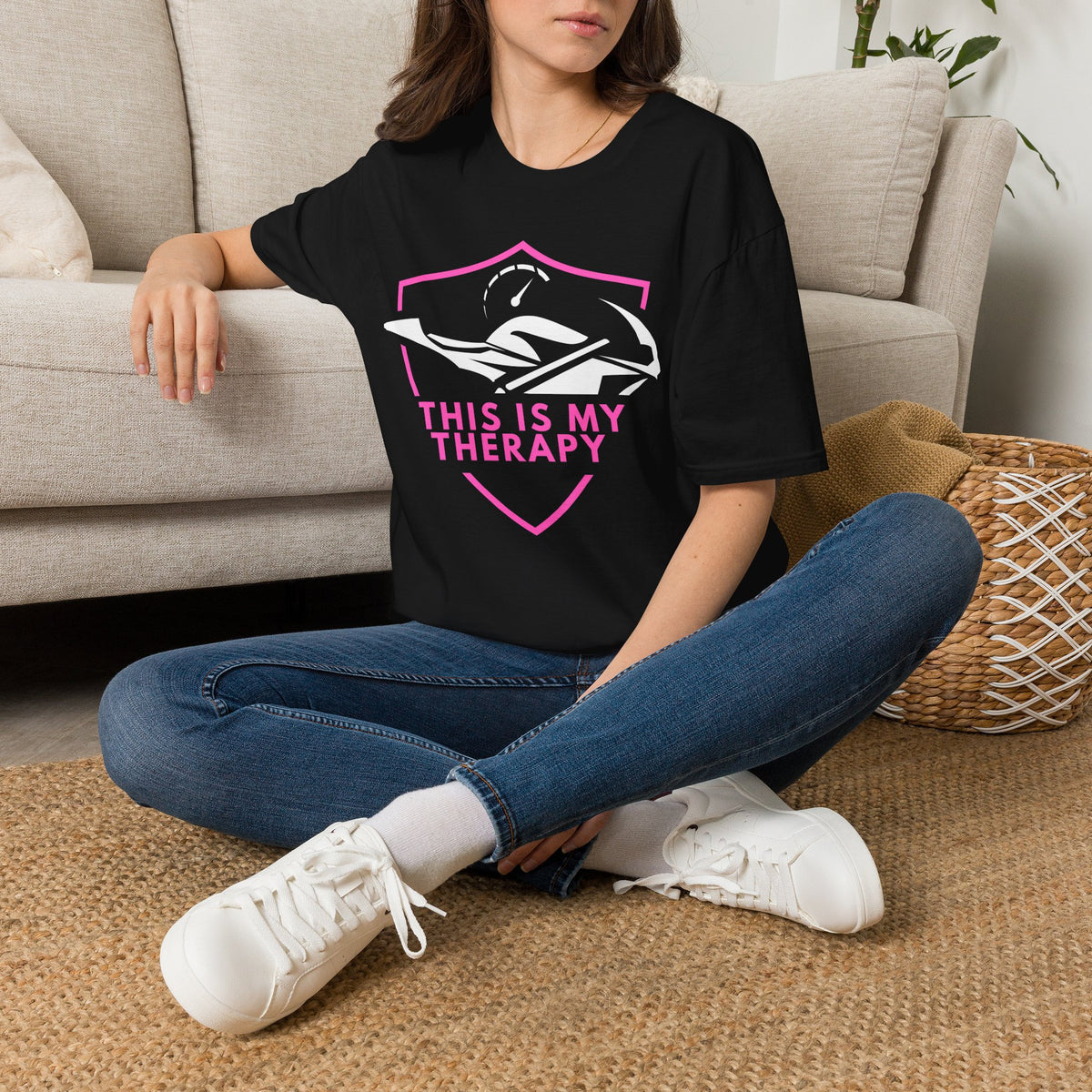 Motorbike T-shirt with 'This is my Therapy' (3)
