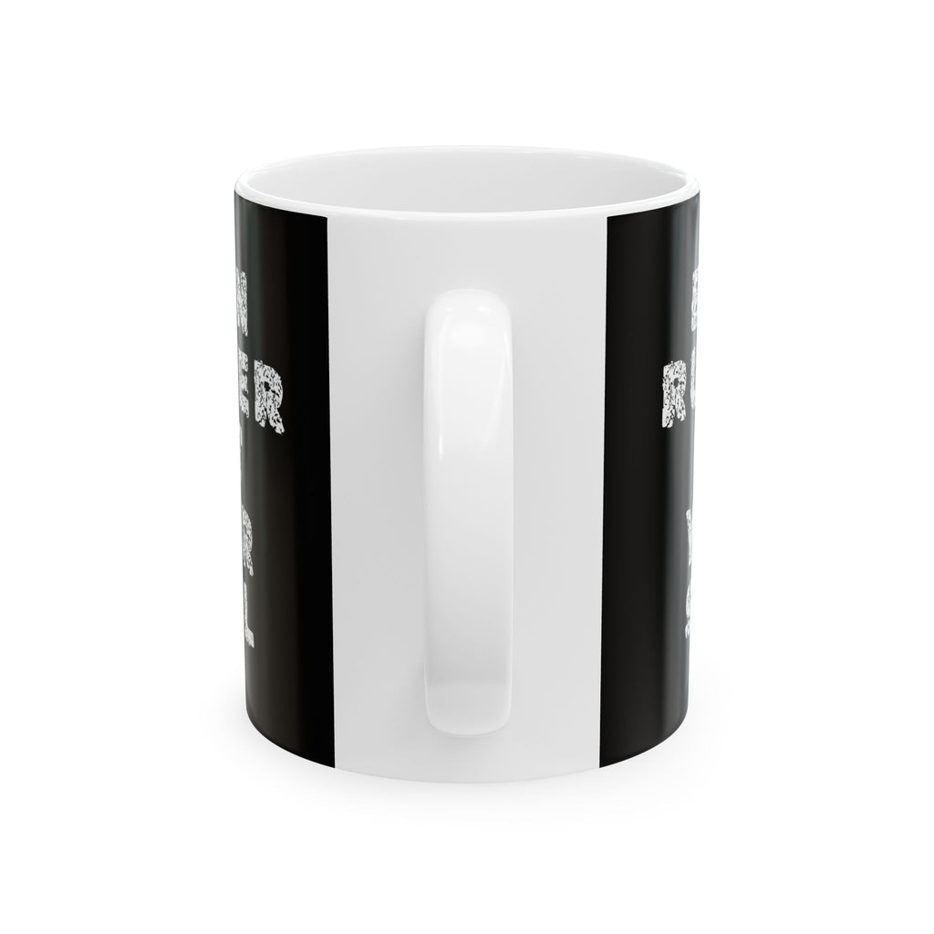 Non UK Sales 11oz And 15oz White Mug With Burn rubber, Not your soul) W