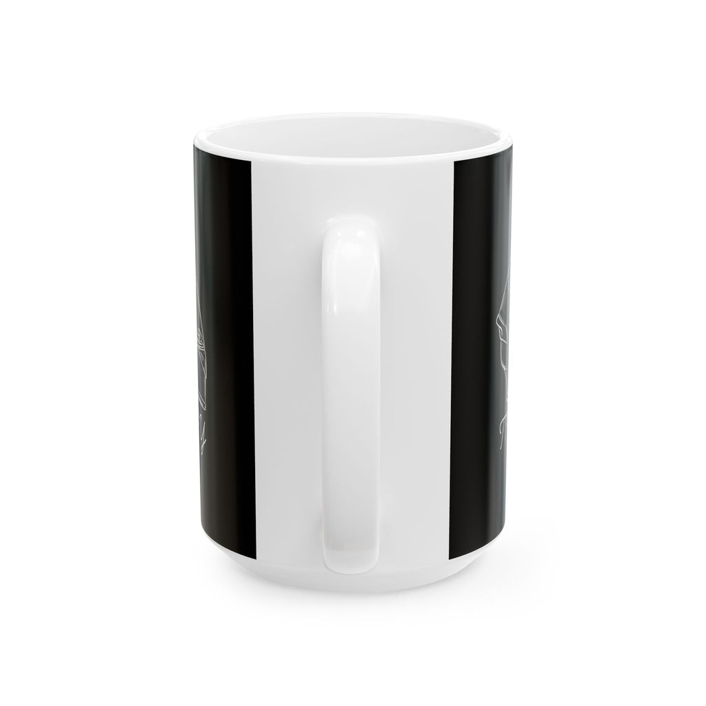 Non UK Sales 11oz And 15oz White Mug With (My Therapy, Helmet) B/W