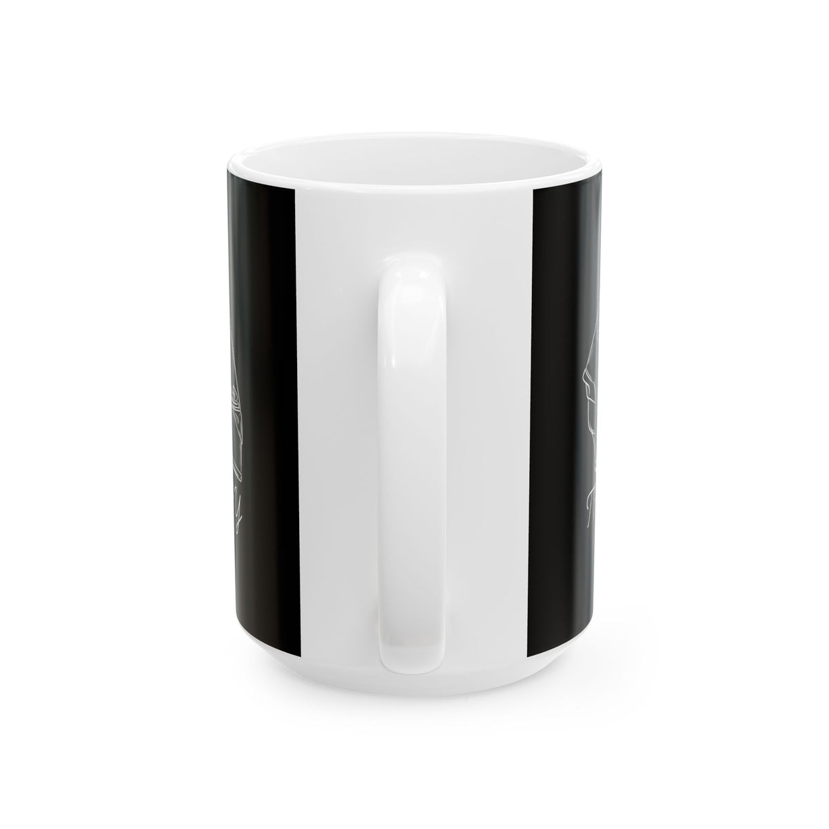 Non UK Sales 11oz And 15oz White Mug With (My Therapy, Helmet) B/W