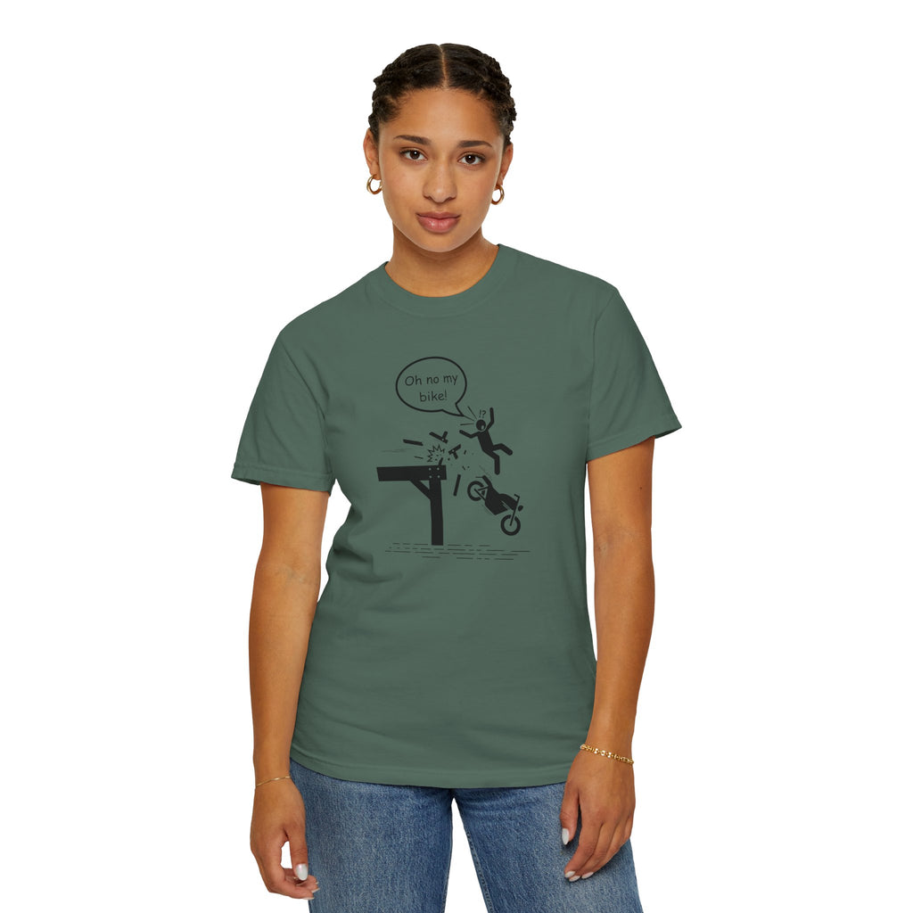 Non UK Sales Motorbike t-shirt  (Oh no my bike)  Pier B/W