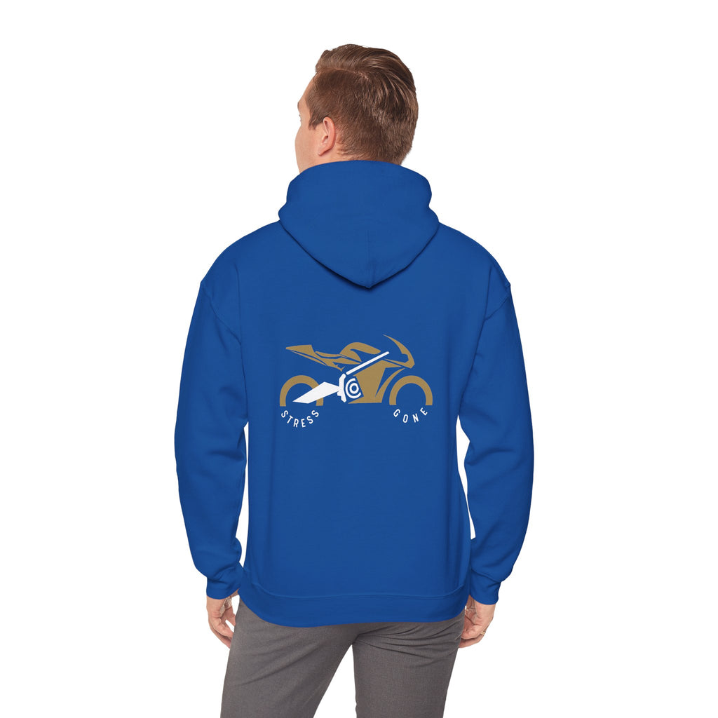 Non UK Sales Hooded Sweatshirt (Stress gone) G/B