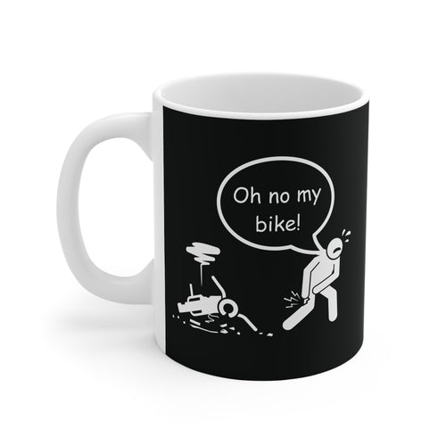 11oz White Mug With (Oh no my Bike) (1)