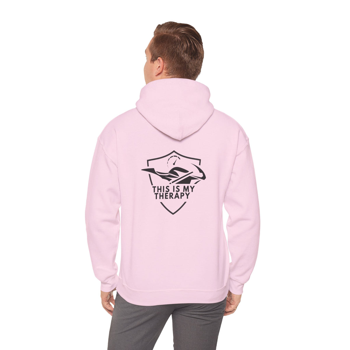 Non UK Sales Hooded Sweatshirt (This is my therapy) B/W