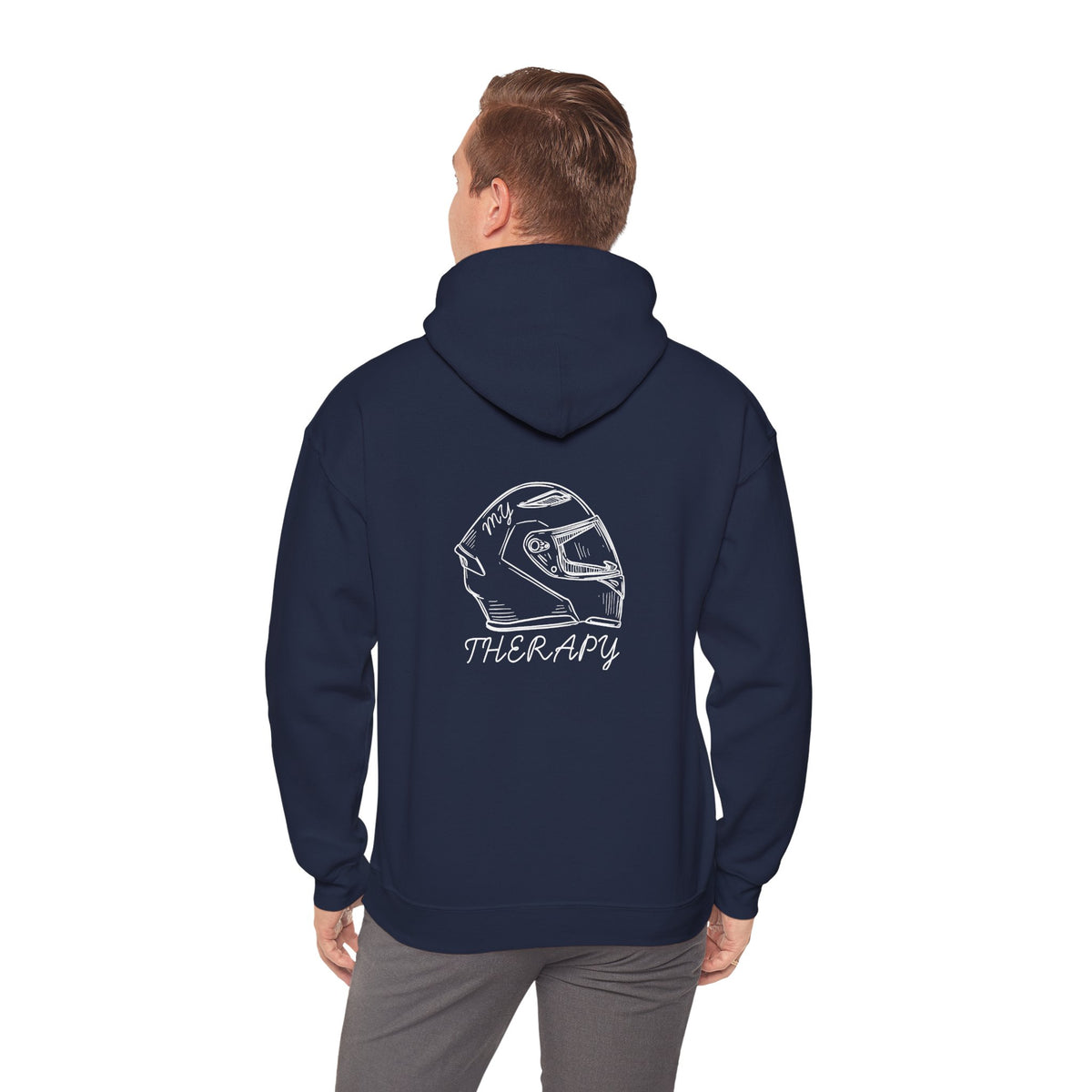 Non UK Sales Hooded Sweatshirt (My therapy) W/B