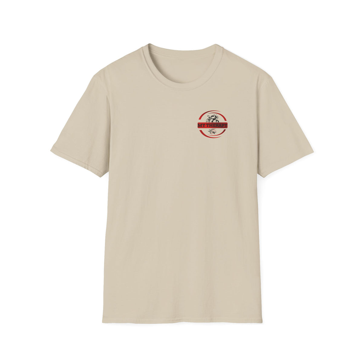 Motorbike T-shirt with 'My Therapy' (Red) Small Logo