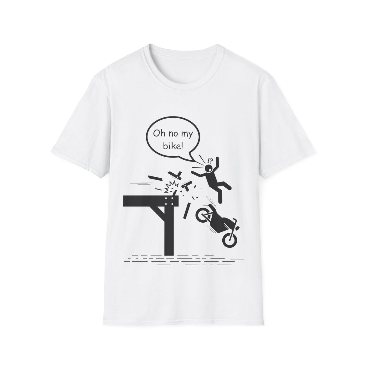 Motorbike T-shirt with 'Oh No My Bike!' (2)