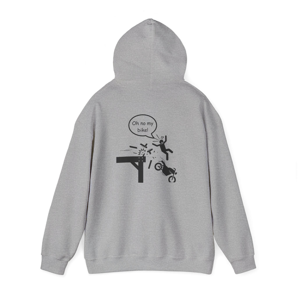 Non UK Sales Hooded Sweatshirt (Oh no my bike (Pier) W/B