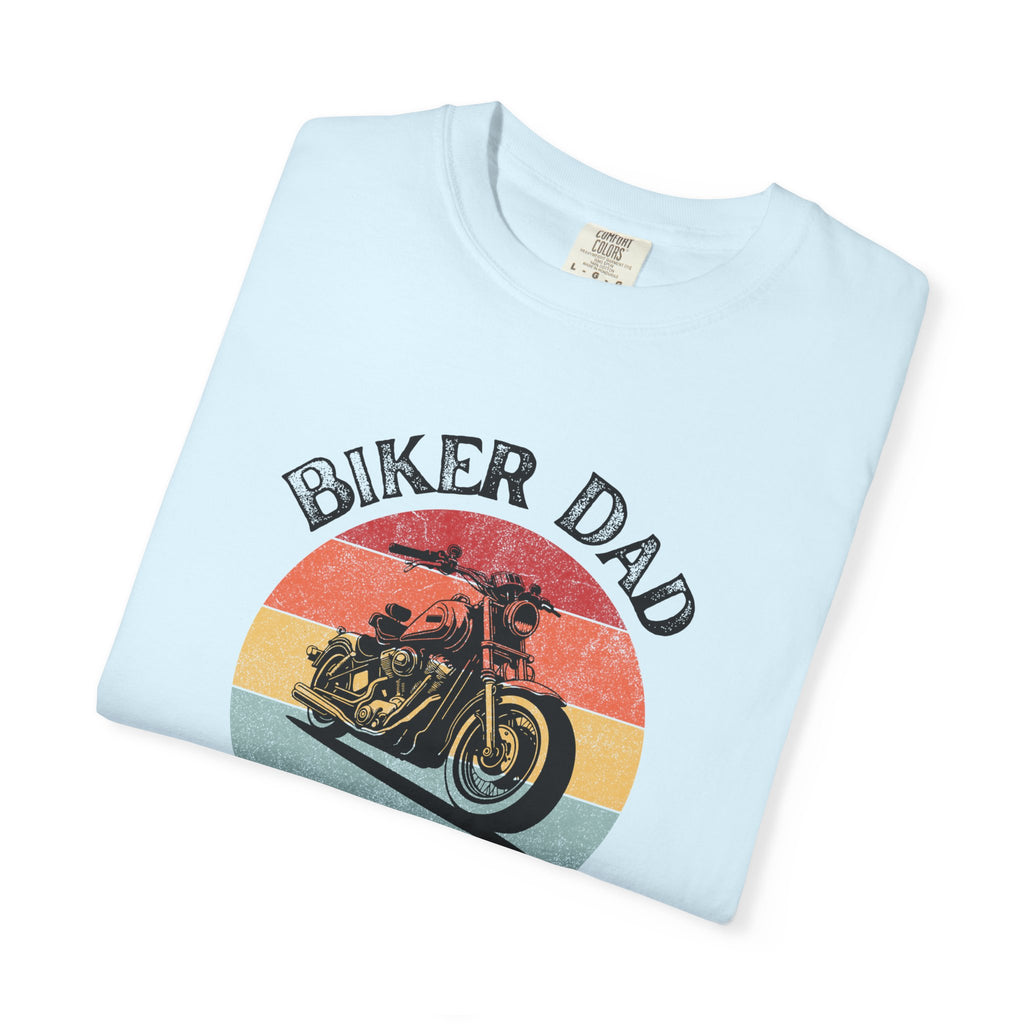 Non UK Sales Motorbike t-shirt  (Biker Dad, Like a normal Dad, Just faster) B/W