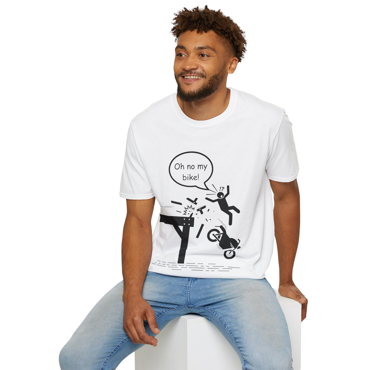Motorbike T-shirt with 'Oh No My Bike!' (2)