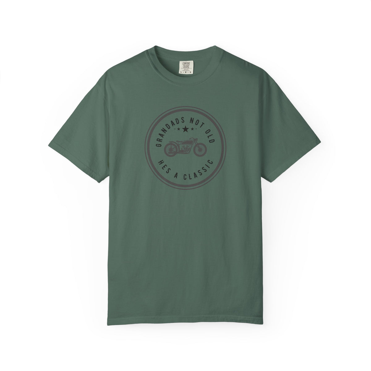 Non UK Sales Motorbike t-shirt  (Grandads not old, Hes a classic) B/W