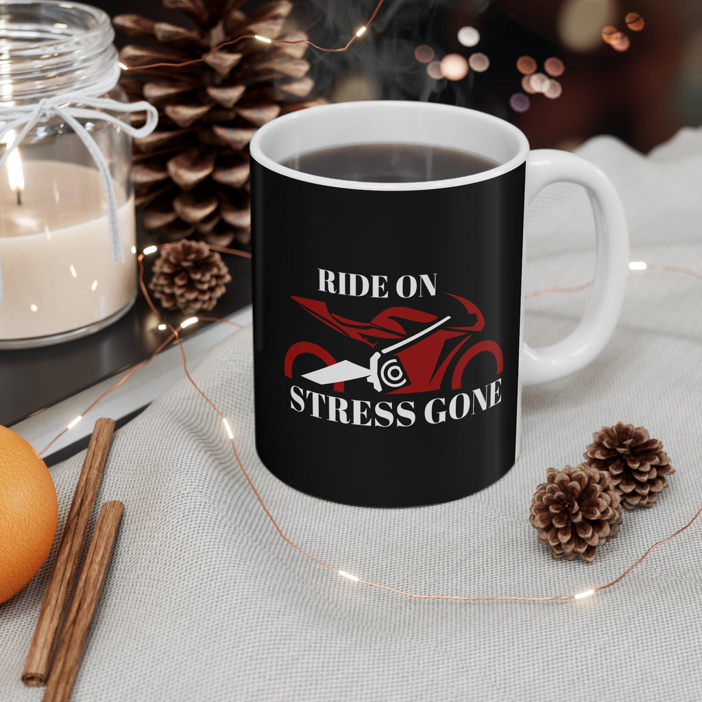 11oz White Mug With (Stress Gone) (2)