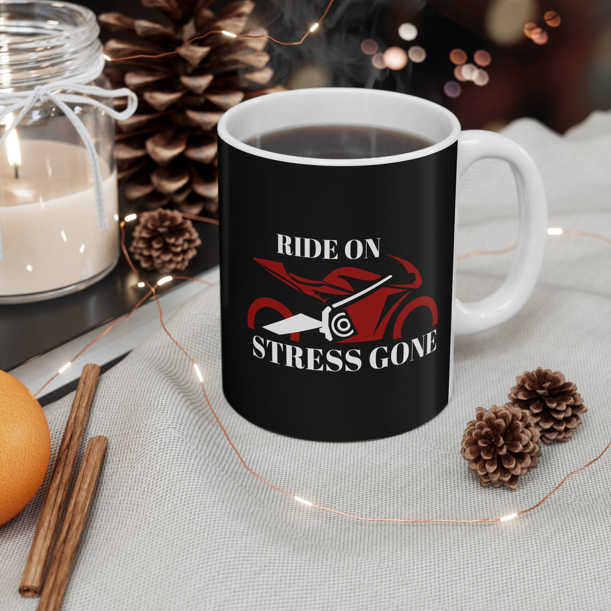 11oz White Mug With (Stress Gone) (2)