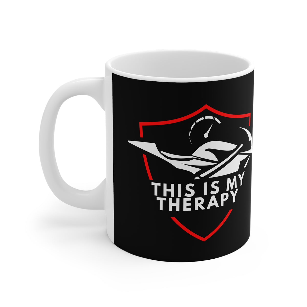 11oz White Mug With (This is my therapy) (1)