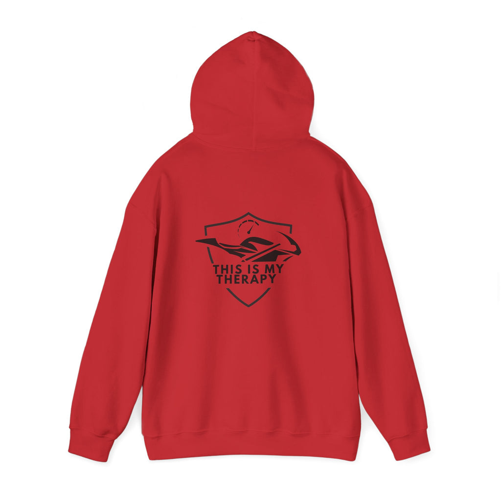 Non UK Sales Hooded Sweatshirt (This is my therapy) B/W