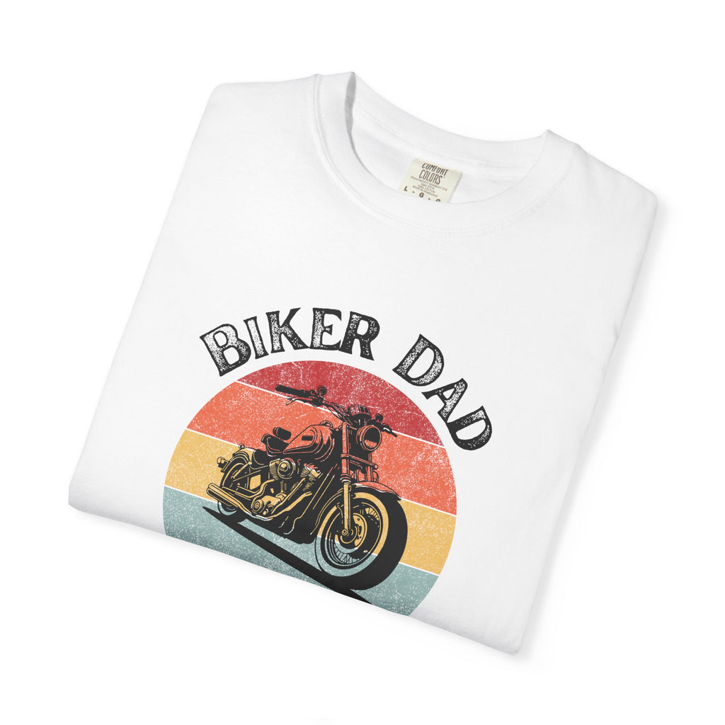 Non UK Sales Motorbike t-shirt  (Biker Dad, Like a normal Dad, Just faster) B/W