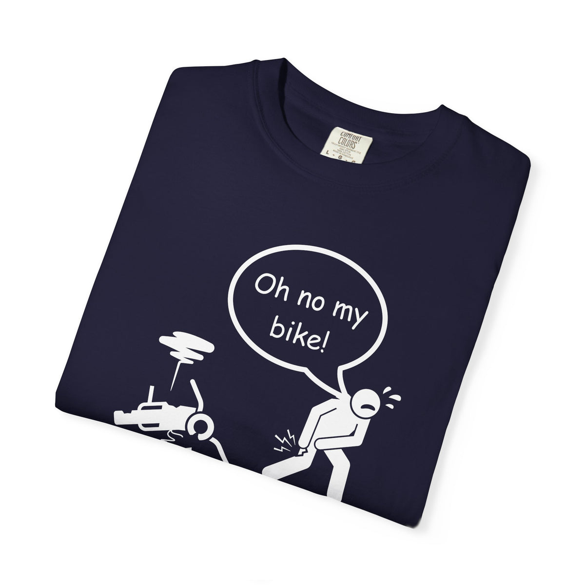 Non UK Sales Motorbike t-shirt  (Oh no my bike)  Dropped W/B