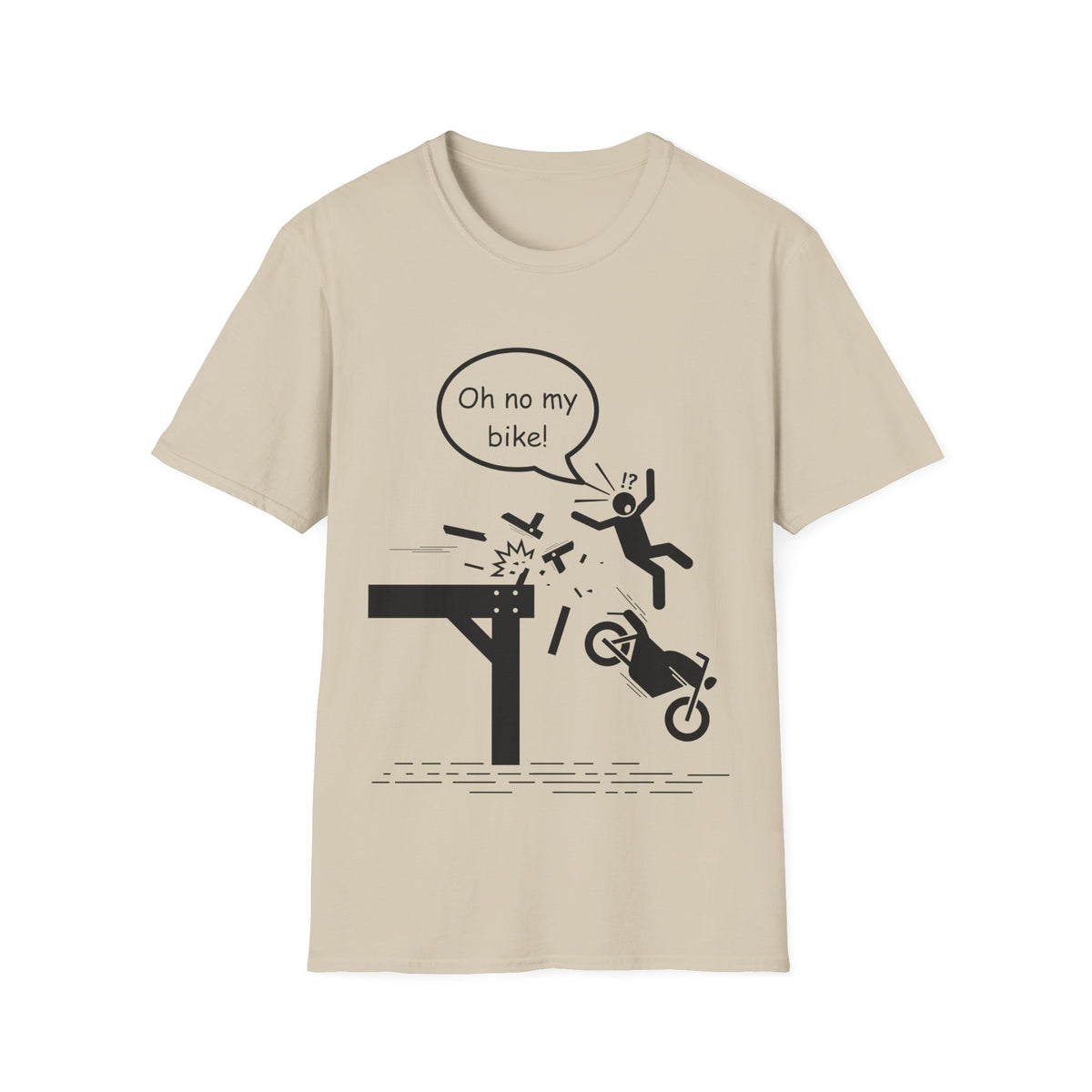 Motorbike T-shirt with 'Oh No My Bike!' (2)