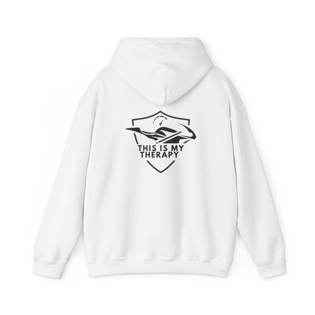 Non UK Sales Hooded Sweatshirt (This is my therapy) B/W