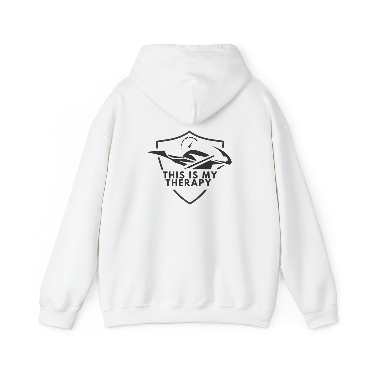 Non UK Sales Hooded Sweatshirt (This is my therapy) B/W