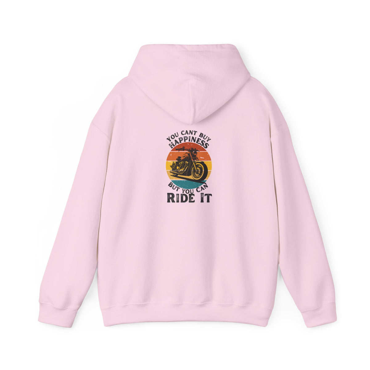 Non UK Sales Hooded Sweatshirt (You cant buy happiness, But you can ride it) B/W