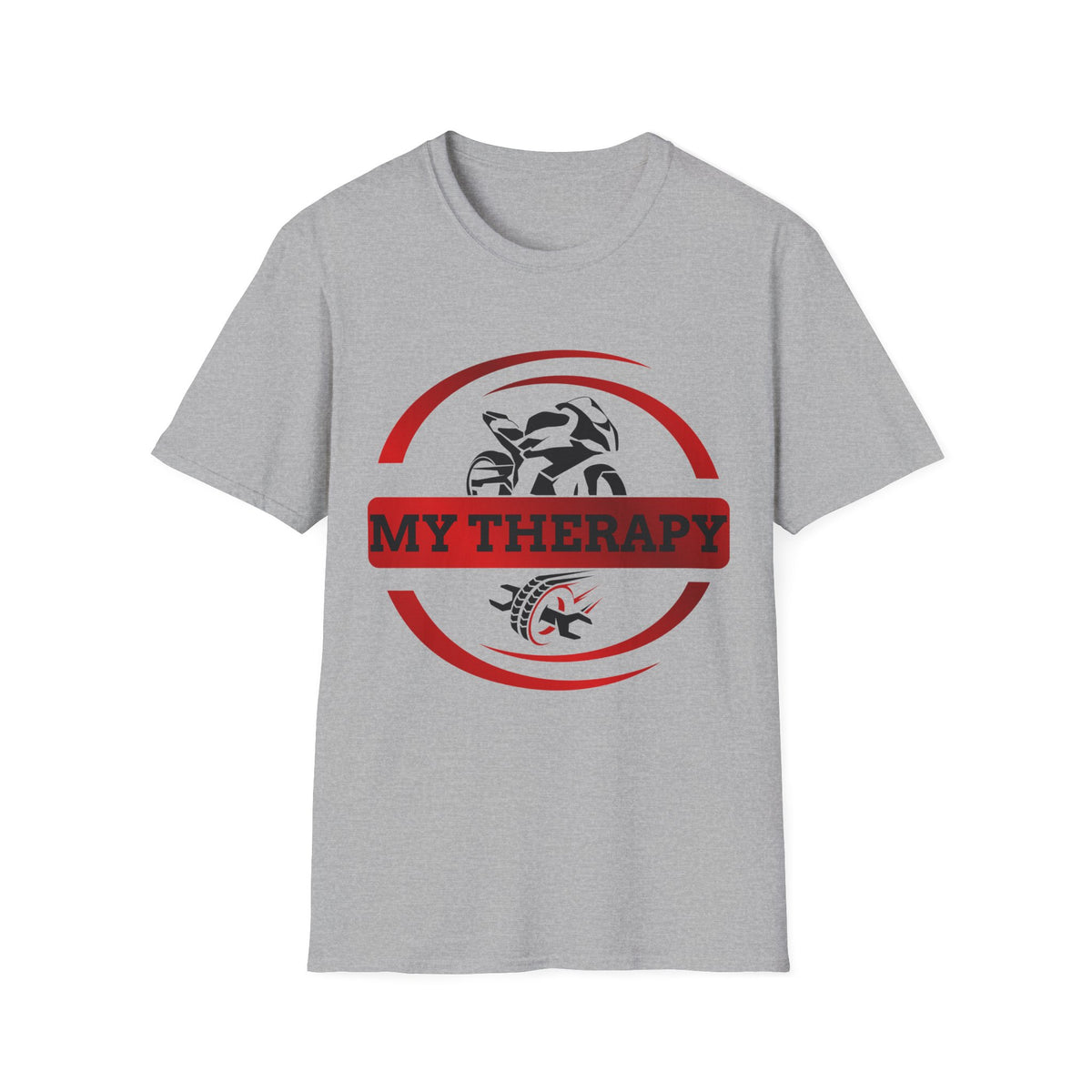 Motorbike T-shirt with 'My Therapy' (Red)