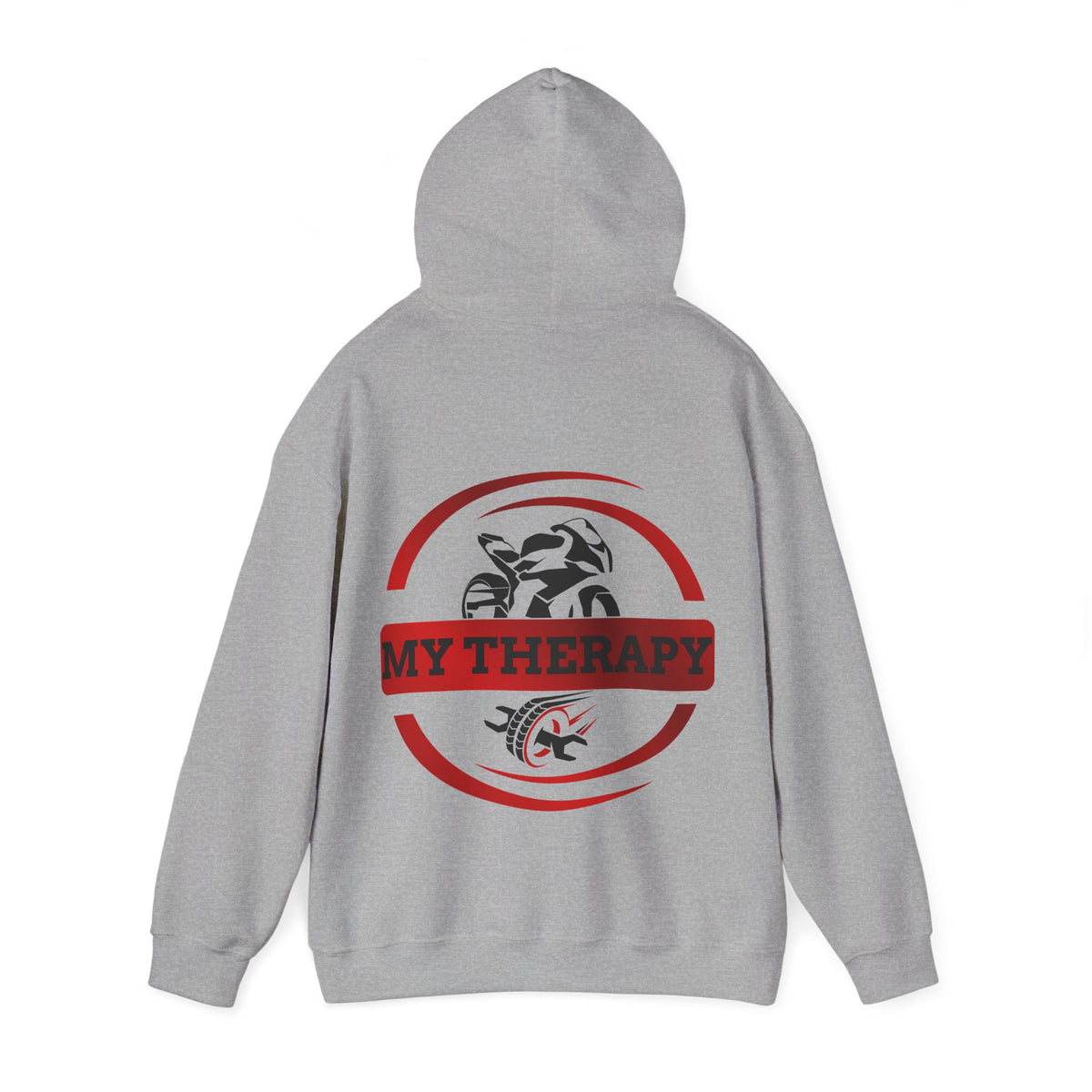 Unisex Heavy Blend™ Hooded Sweatshirt (My Therapy-Red) Back