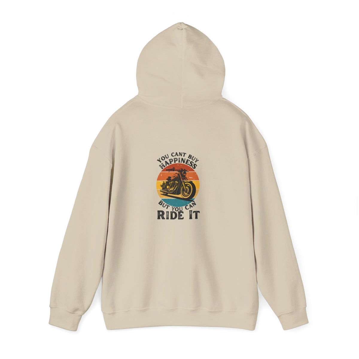 Non UK Sales Hooded Sweatshirt (You cant buy happiness, But you can ride it) B/W