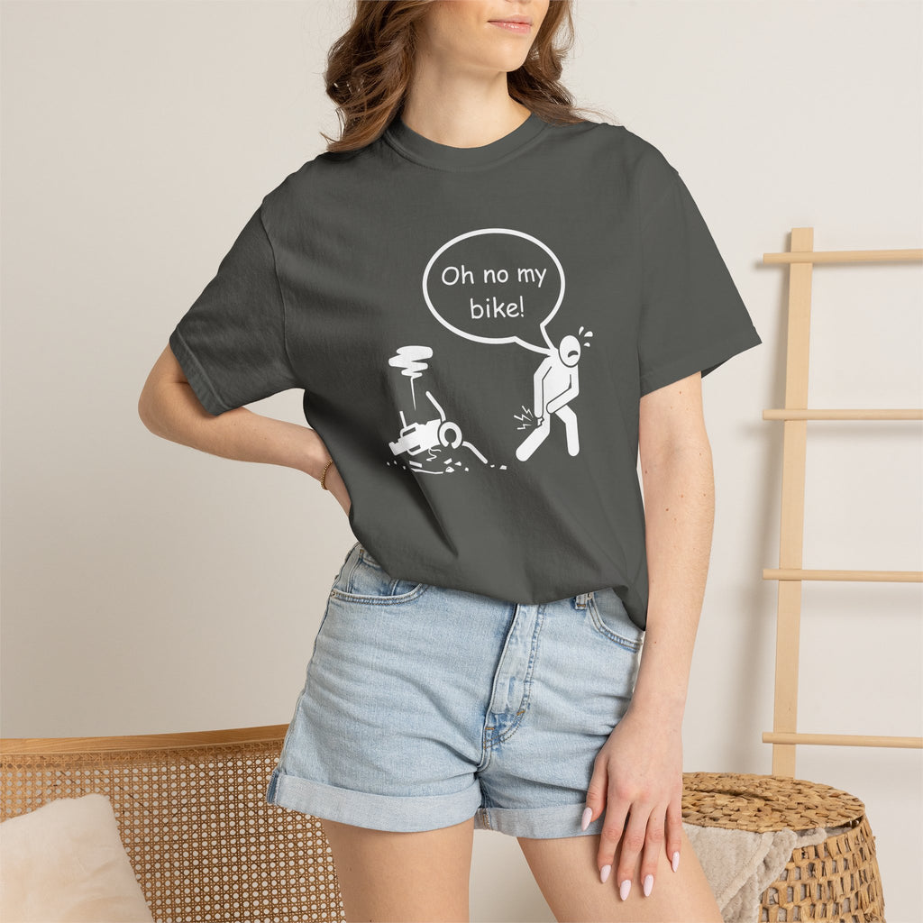 Non UK Sales Motorbike t-shirt  (Oh no my bike)  Dropped W/B