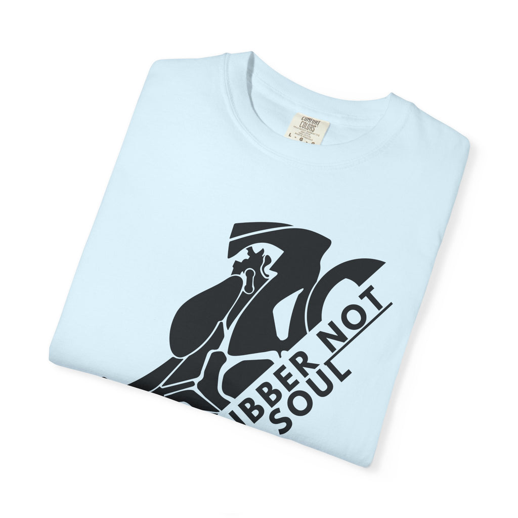 Non UK Sales Motorbike t-shirt  (Burn rubber, Not your soul) Bike B/W