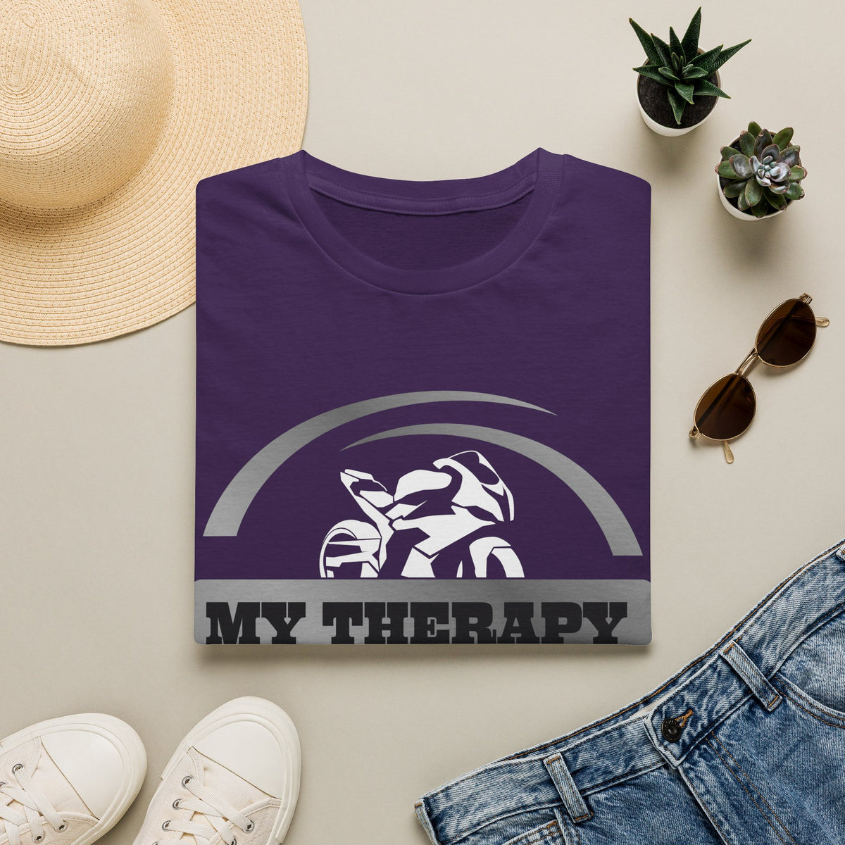 Motorbike T-shirt with 'My Therapy'