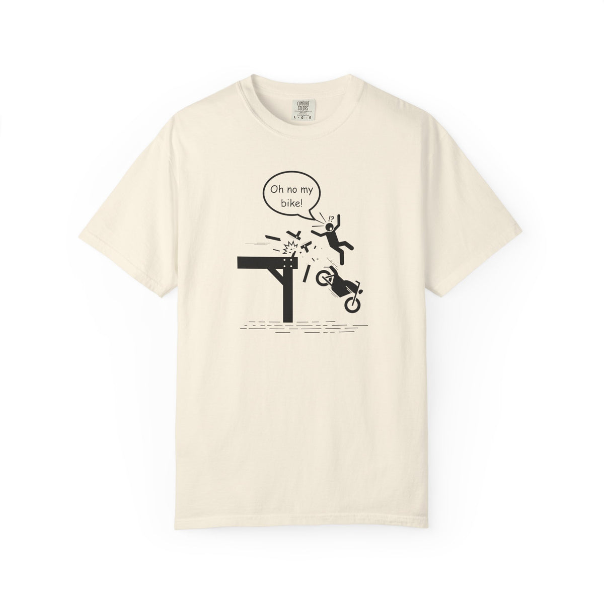 Non UK Sales Motorbike t-shirt  (Oh no my bike)  Pier B/W
