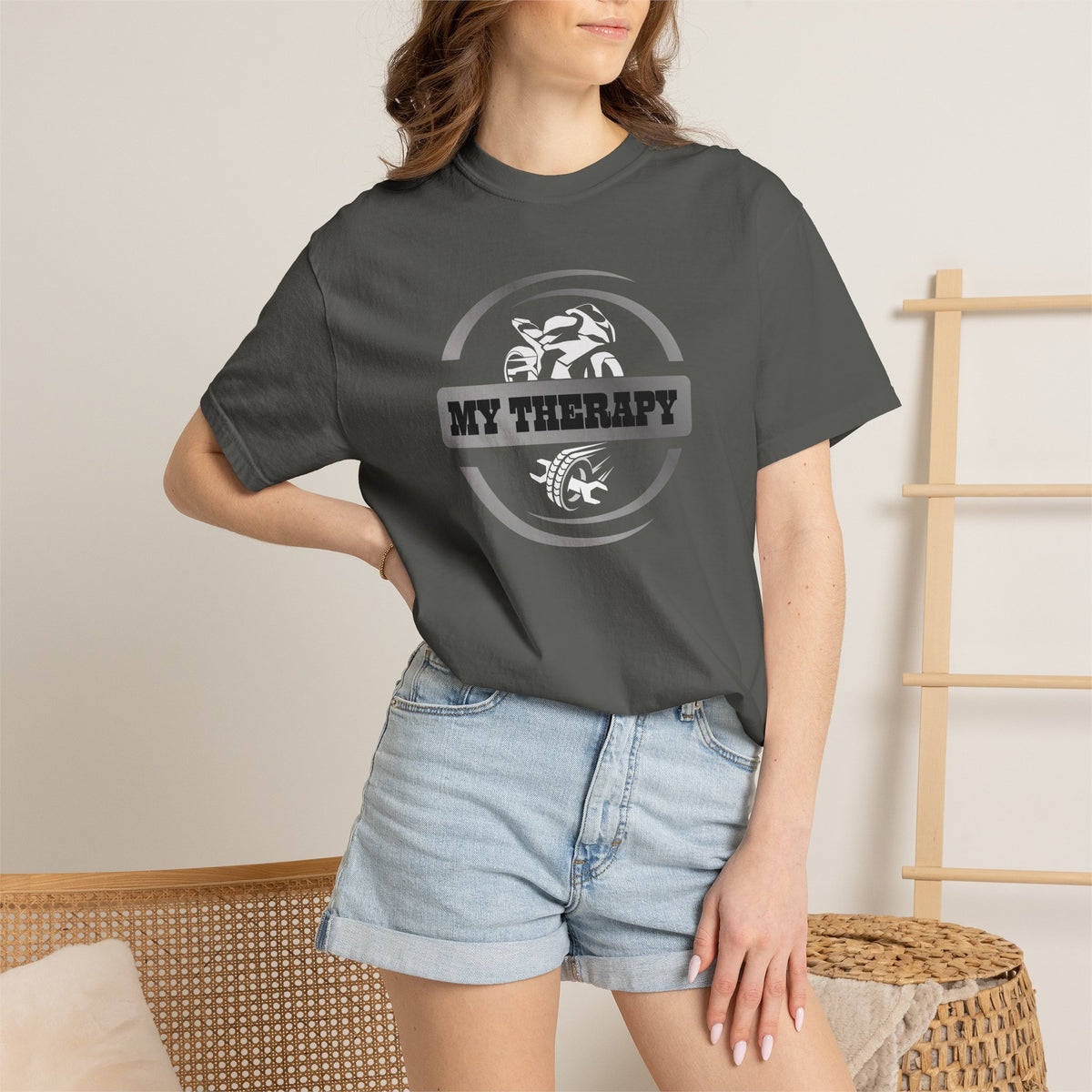 Non UK Sales Motorbike t-shirt  (My therapy) S/B