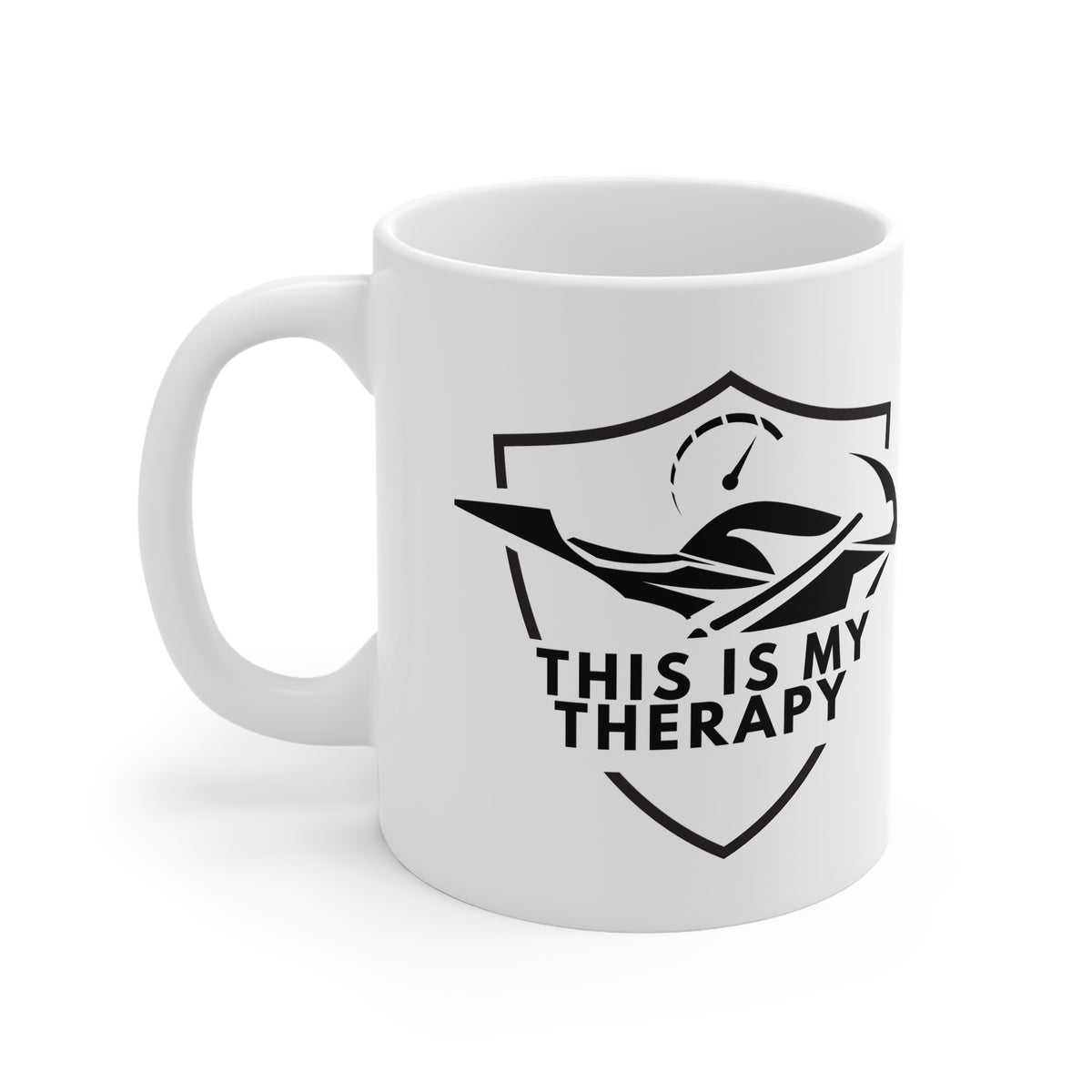 11oz White Mug With (This is my therapy) (3)
