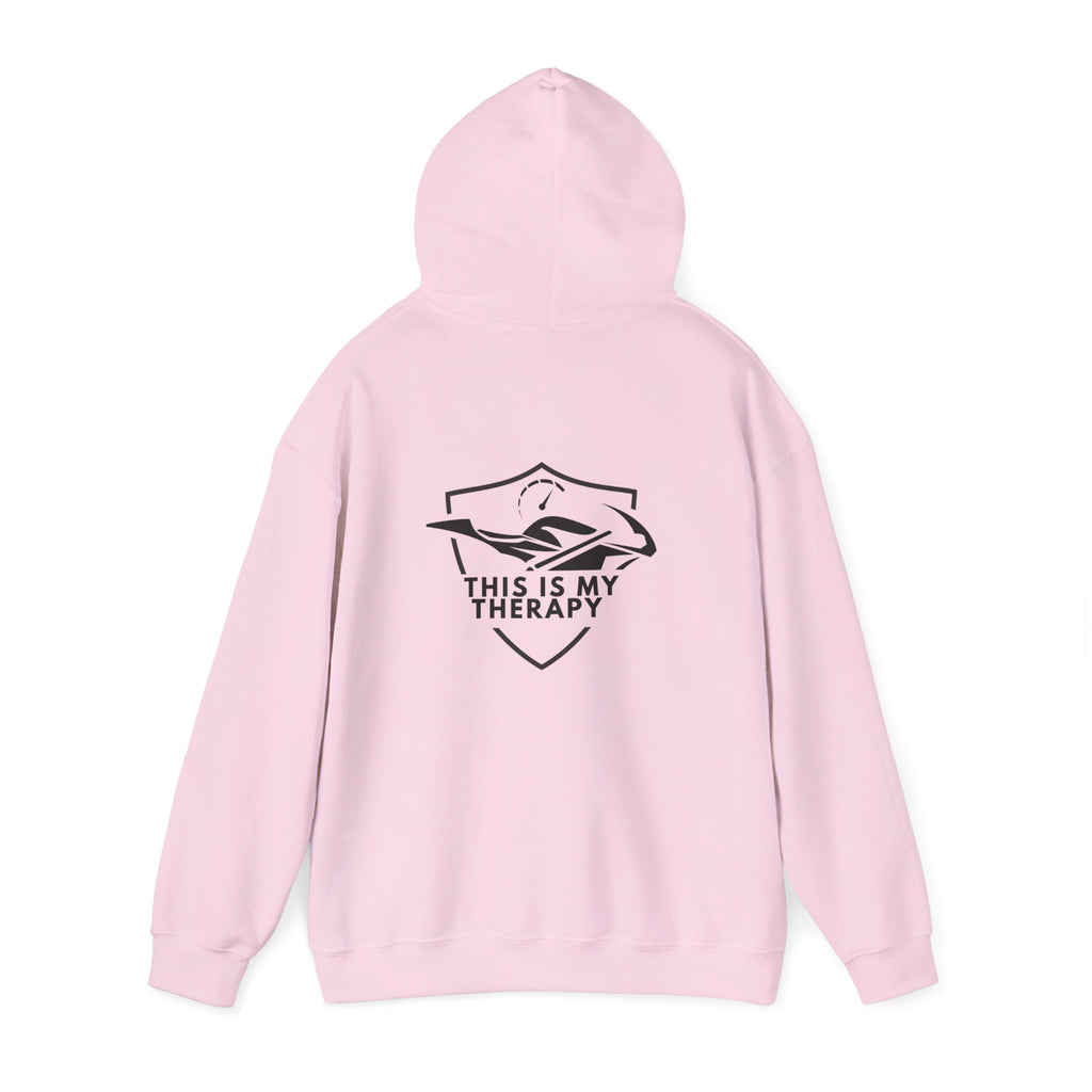 Non UK Sales Hooded Sweatshirt (This is my therapy) B/W