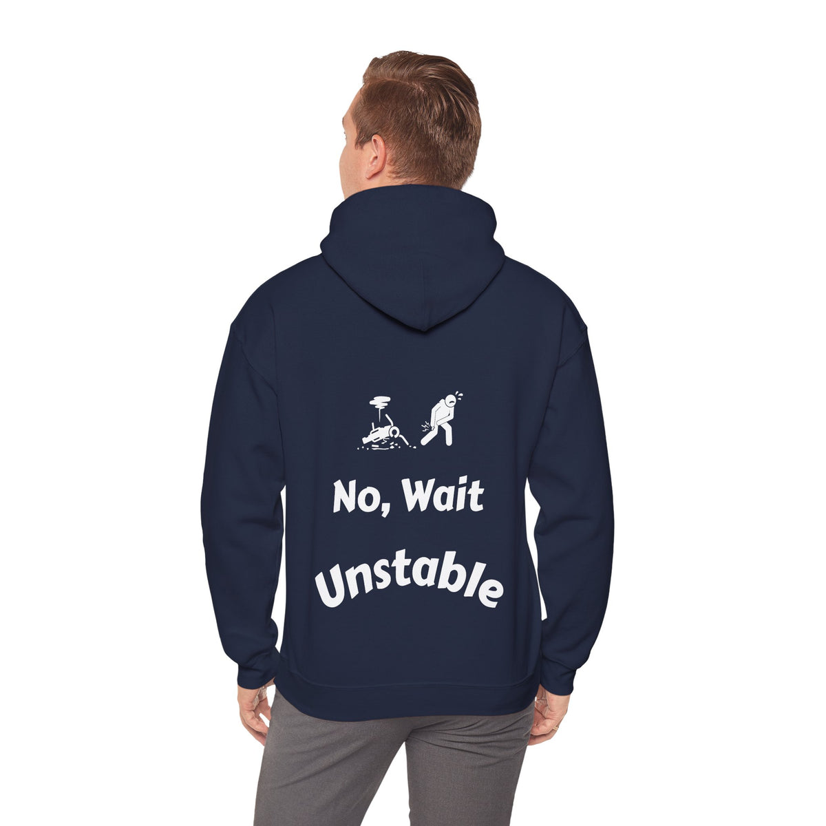 UK Motorcycle Hoodie — I Am Unstoppable / No, Wait Unstable Funny Biker Pullover