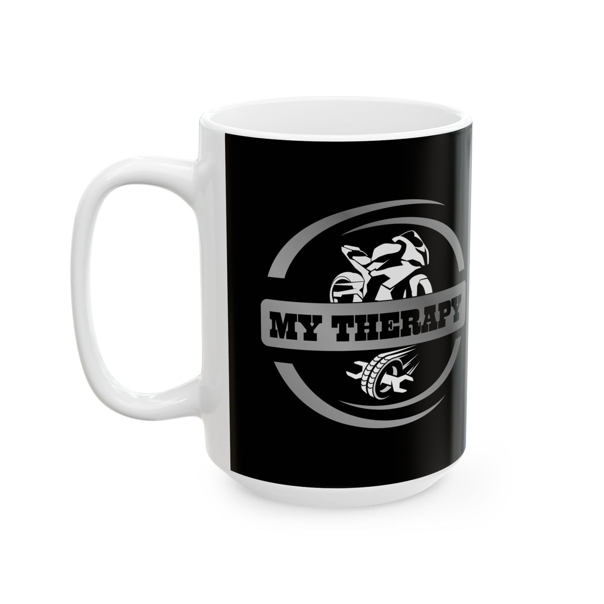 Non UK Sales 11oz And 15oz White Mug With (My Therapy) S/B